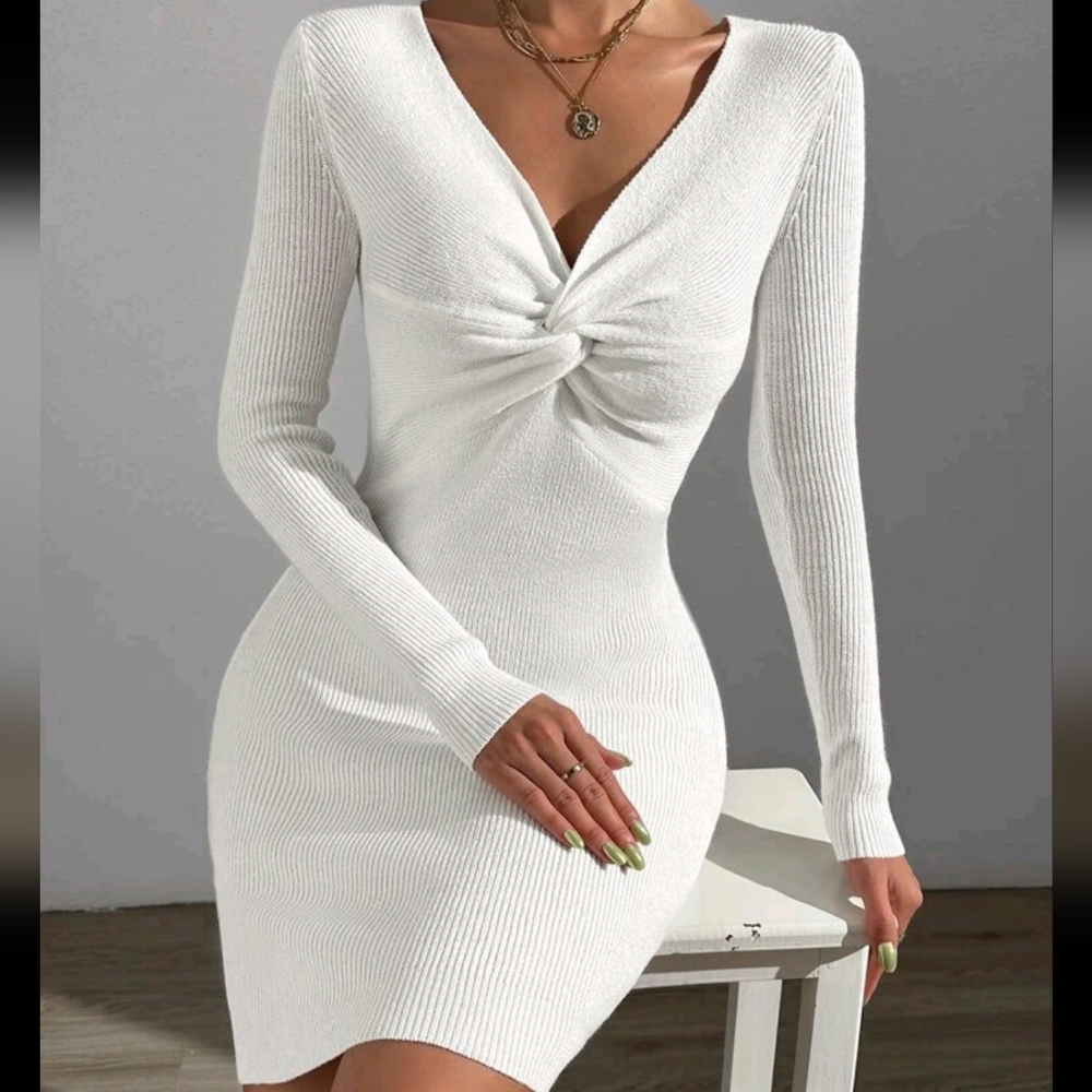 White Sweater Dress